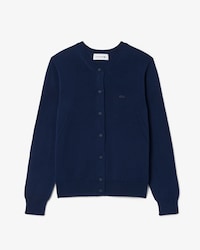 Cardigan 3D in maglia di cotone a coste