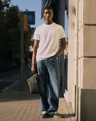 Jeans a 5 tasche dal taglio dritto