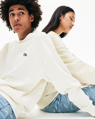 Felpa a girocollo unisex Lacoste LIVE in cotone tinta unita