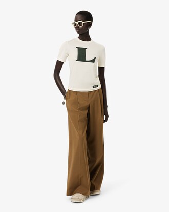 T-shirt in seta grafica Runway