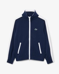 Felpa sportiva in interlock di piqu&eacute; con zip
