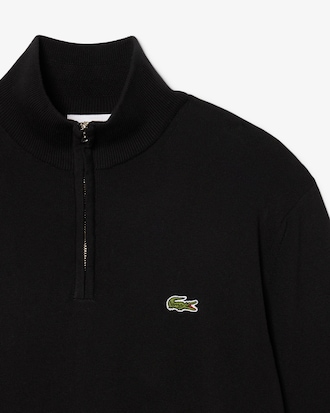Pullover in cotone a collo alto con zip
