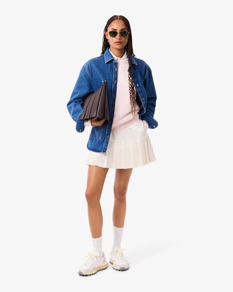 Felpa in pile girocollo relaxed fit