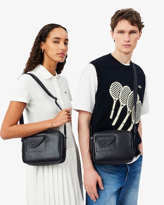 Club Lacoste, borsa a tracolla in pelle fiore