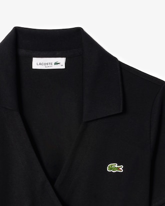 Vestito incrociato in mini piqué elasticizzato