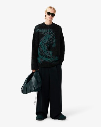 Maglione jacquard con coccodrillo Runway