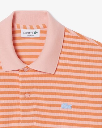Polo a righe testurizzata classic fit
