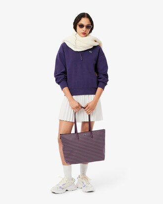 Shopping bag grande a righe L.12.12 Concept