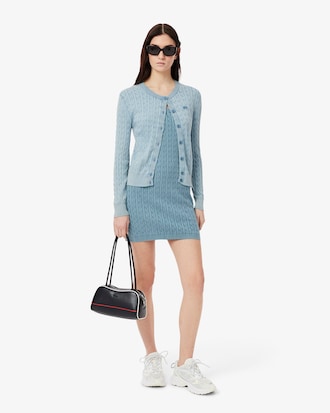 Abito in maglia a trecce effetto lavato