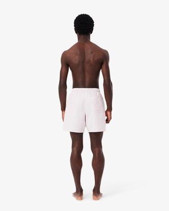 Pantaloncini da bagno monocromatici di lunghezza media