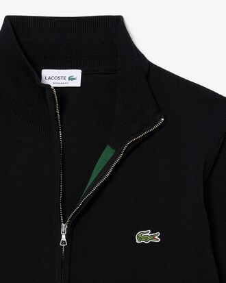 Pullover in cotone a collo alto con zip