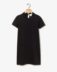 Vestito a polo da donna con coccodrillo di velluto in piqu&eacute; elasticizzato Lacoste LIVE