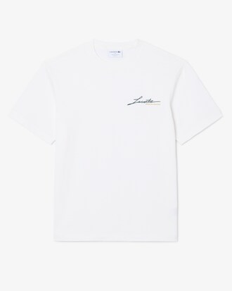 T-shirt con firma ricamata Made in France