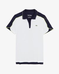 Polo da golf da donna in cotone elasticizzato e scollo a v Lacoste SPORT