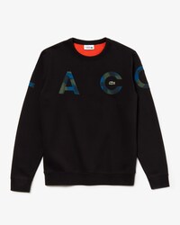 Felpa da uomo con scritta mimetica Lacoste SPORT