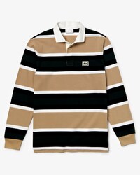 Polo da rugby da uomo in jersey di cotone pesante a righe Lacoste