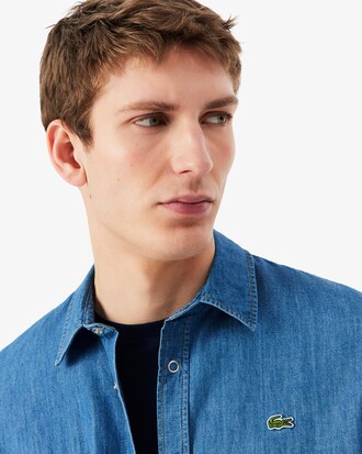 Camicia regular fit in denim leggero