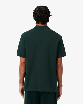 Polo in piqu&eacute; con coccodrillo con paesaggio classic fit