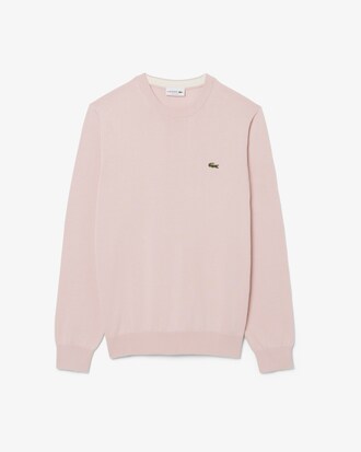 Pullover girocollo monocromatico in cotone