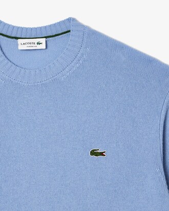 Maglione a girocollo in lana cardata