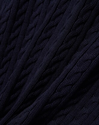 Gilet in maglia di cotone a trecce