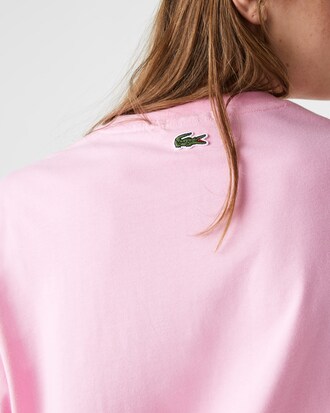 T-shirt unisex in cotone con tasca e scritta loose fit Lacoste LIVE