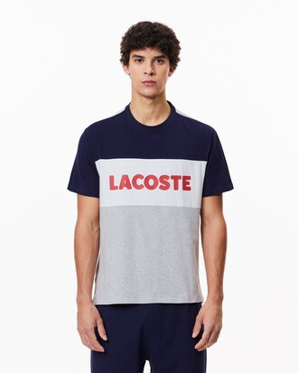 Completo pigiama lungo in cotone colorblock