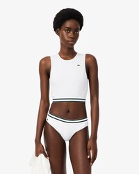 Bralette in cotone elasticizzato a coste