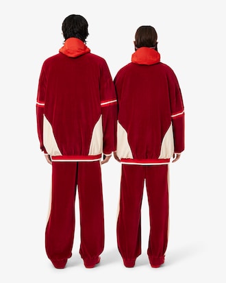 Joggers loose fit in velour Runway