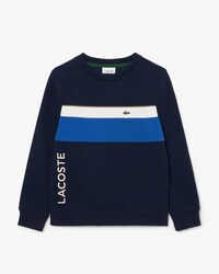 Felpa in cotone felpato color block