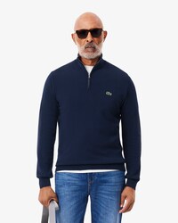 Pullover in cotone a collo alto con zip