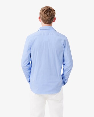 Slim Fit Striped Stretch Poplin Shirt