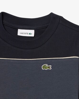 T-shirt in jersey di cotone color block