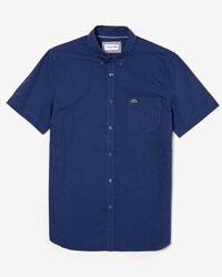 Camicia regular fit a maniche corte in popeline a quadretti vichy