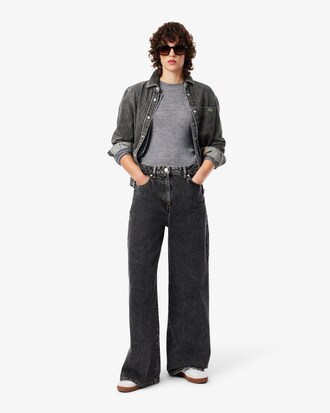 Jeans wide fit a vita alta