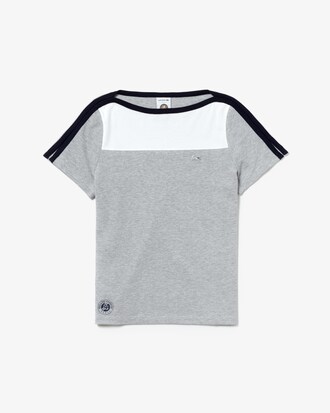T-shirt da donna in cotone Lacoste SPORT French Open