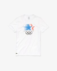 T-shirt da uomo con collo rotondo Olympic Heritage Collection By Lacoste