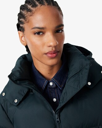 Water-Repellent Hooded Down Jacket