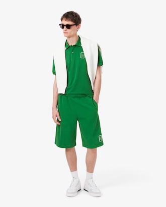 Polo stampata in piqu&eacute; classic fit