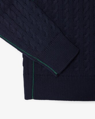 Pullover di cotone in maglia a trecce