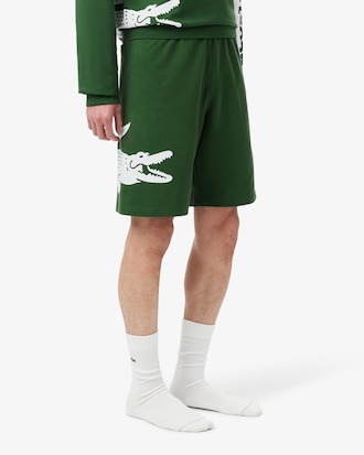 Shorts homewear taglio dritto in tessuto felpato