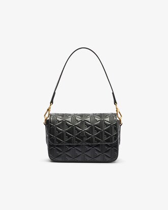Borsa a spalla in pelle goffrata Maheki