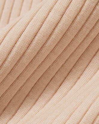 Maglione a maniche corte in lana merinos a coste