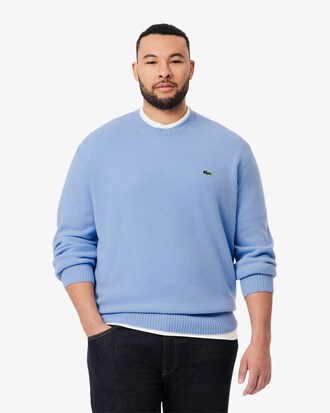 Maglione a girocollo in lana cardata