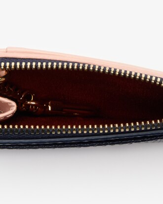 Porta carte in pelle piqué bicolore Chantaco da donna