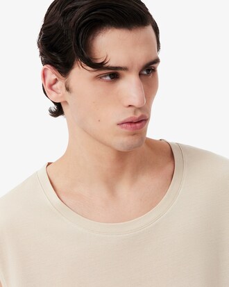 Canotta in piqu&eacute; in seta Runway