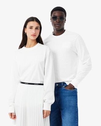 T-shirt in cotone a maniche lunghe