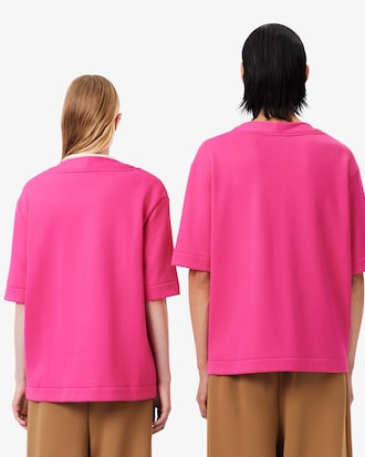 T-shirt grafica in raso Runway