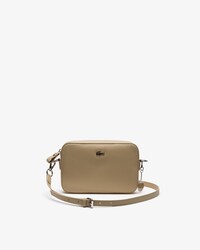 Borsa a tracolla da donna quadrata con zip in canvas piqu&eacute; spalmata Daily Classic