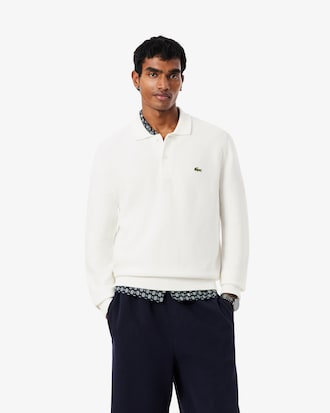 Polo a maniche lunghe regular fit in maglia